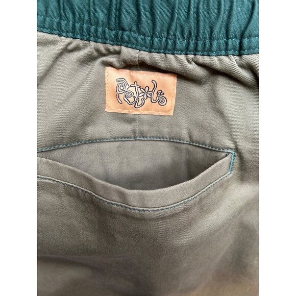 PETALS Patchwork Cargo Pants Green Multitone Streetwear Y2K Workwear Vibes LARGE - Picture 11 of 12